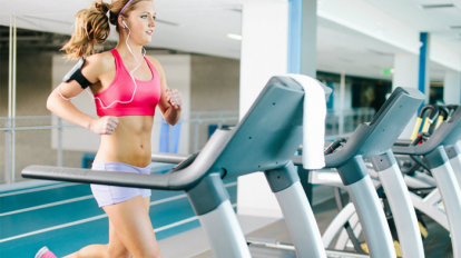running on treadmill
