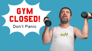 man shocked while doing workout